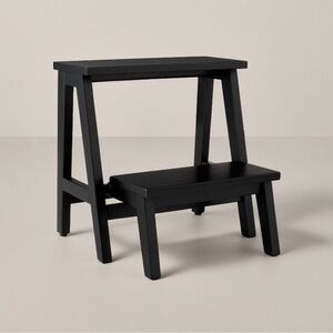 18” Wood Kitchen Step Stool Black — Hearth & Hand with Magnolia